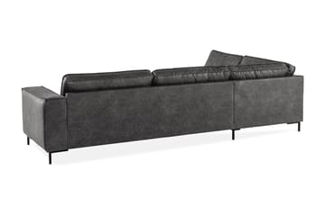 Akron 2,5-sits Soffa med Schäslong Vänster Bondedläder - Mörkgrå - Products - Möbler - Soffa - Divansoffa & schäslongsoffa - 2 sits soffa med divan