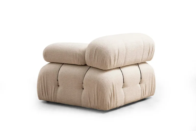 Belgin Bubblig Divansoffa 3-sits 288 cm med fasta armstöd och repdetaljer - Ljus / Beige - Products - Möbler - Soffa - Divansoffa & schäslongsoffa - 3 sits soffa med divan