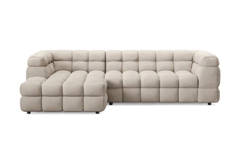 Elise 4-sits Bubblig Soffa med Divan Vänster - Beige - Products - Möbler - Soffa - Divansoffa & schäslongsoffa - 4 sits soffa med divan
