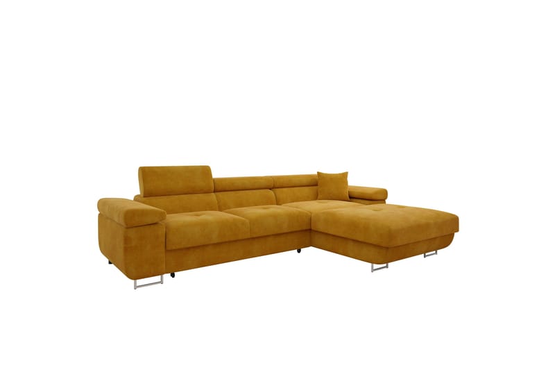 Gabina Soffa med Divan 3-sits - Gul - Products - Möbler - Soffa - Divansoffa & schäslongsoffa - 3 sits soffa med divan