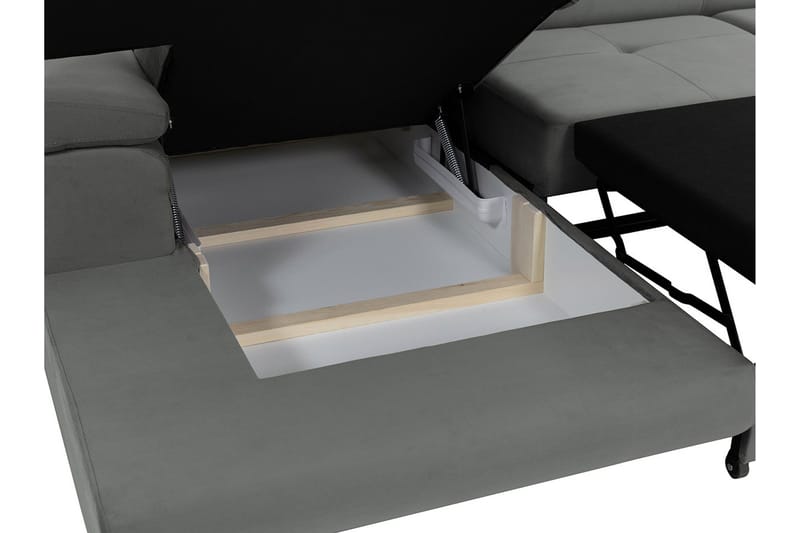 Gabina Soffa med Divan 3-sits - Svart - Products - Möbler - Soffa - Divansoffa & schäslongsoffa - 3 sits soffa med divan