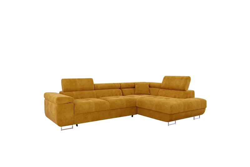 Gabina Soffa med Schäslong 3-sits - Gul - Products - Möbler - Soffa - Divansoffa & schäslongsoffa - 3 sits soffa med divan