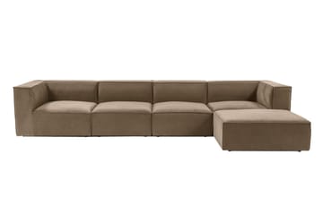 Gregor Soffa med Divan 4-sits - Brun - Products - Möbler - Soffa - Divansoffa & schäslongsoffa - 4 sits soffa med divan