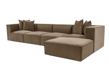 Gregor Soffa med Divan 4-sits - Brun - Products - Möbler - Soffa - Divansoffa & schäslongsoffa - 4 sits soffa med divan