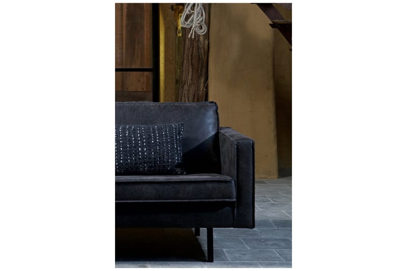 Lissbon Divansoffa Vänster - Svart - Products - Möbler - Soffa - Divansoffa & schäslongsoffa - 3 sits soffa med divan