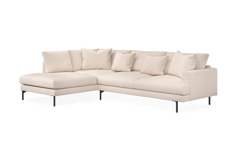 Menard 4-sits Vänstervänd L-formad Djup Schäslongsoffa i Tyg - Beige - Products - Möbler - Soffa - Divansoffa & schäslongsoffa - 4 sits soffa med divan