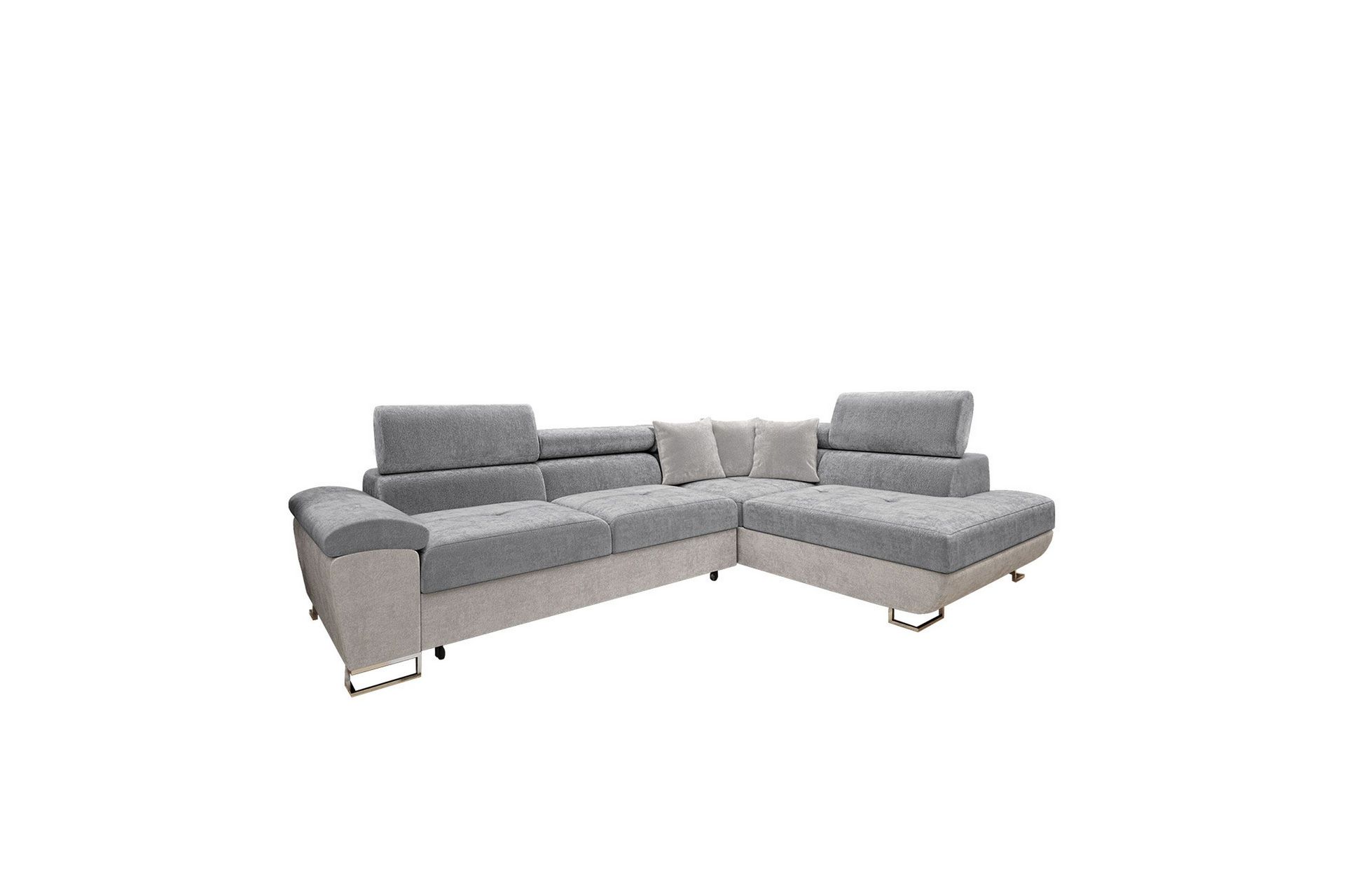 Reginia Soffa med Schäslong 3-sits, Ljusgrå/Grå