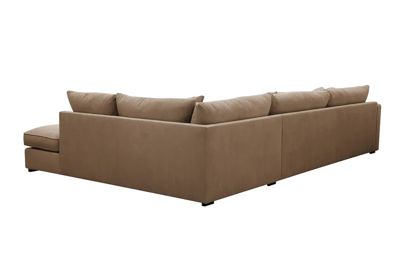 Rossita Lyx 4-sits Extra djup Soffa med Schäslong Höger - Brun Manchester - Products - Möbler - Soffa - Divansoffa & schäslongsoffa - 4 sits soffa med divan