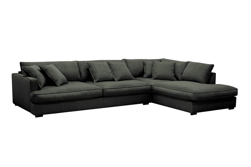 Rossita Lyx 4-sits Extra djup Soffa med Schäslong Höger - Mörkgrön Manchester - Products - Möbler - Soffa - Divansoffa & schäslongsoffa - 4 sits soffa med divan