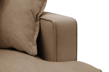 Rossita Lyx 4-sits Extra djup Soffa med Schäslong Vänster - Brun Manchester - Products - Möbler - Soffa - Divansoffa & schäslongsoffa - 4 sits soffa med divan