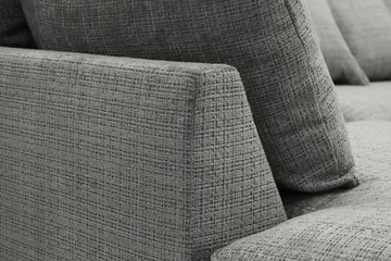 Rossita Lyx 4-sits Extra djup Soffa med Schäslong Vänster - Grå Chenille - Products - Möbler - Soffa - Divansoffa & schäslongsoffa - 4 sits soffa med divan