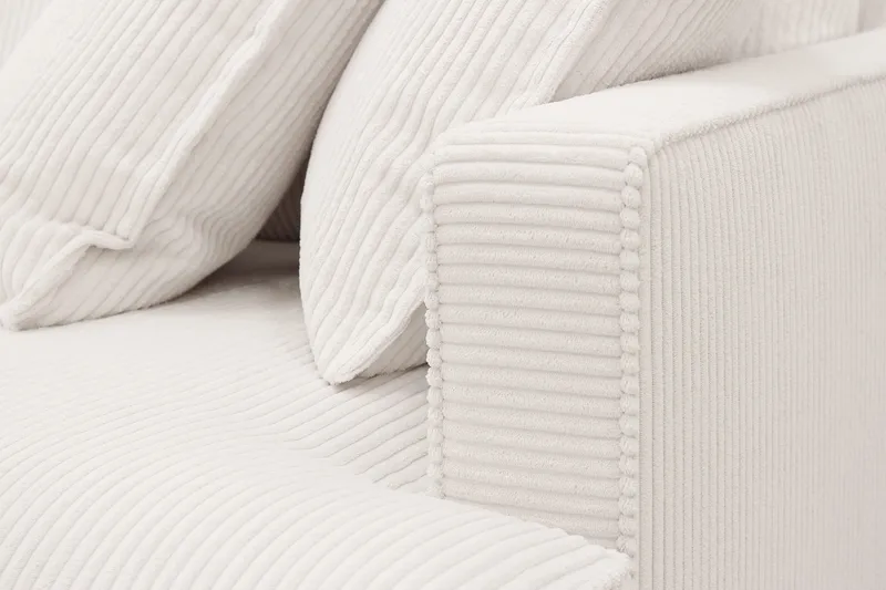 Rossita Lyx 4-sits Extra djup Soffa med Schäslong Vänster - Offwhite Manchester - Products - Möbler - Soffa - Divansoffa & schäslongsoffa - 4 sits soffa med divan