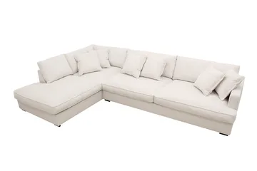 Rossita Lyx 4-sits Extra djup Soffa med Schäslong Vänster - Offwhite Manchester - Products - Möbler - Soffa - Divansoffa & schäslongsoffa - 4 sits soffa med divan