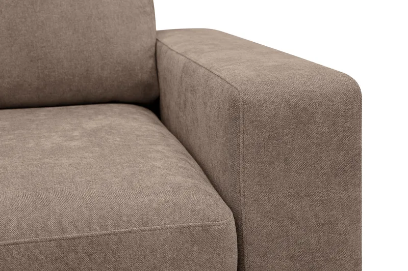 Scandi Djup 4-sits Soffa med Schäslong Vänster i Tyg - Mörkbrun - Products - Möbler - Soffa - Divansoffa & schäslongsoffa - 4 sits soffa med divan