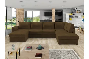 Taberk Soffa med Divan och Schäslong 4-sits - Brun - Products - Möbler - Soffa - Divansoffa & schäslongsoffa - 4 sits soffa med divan