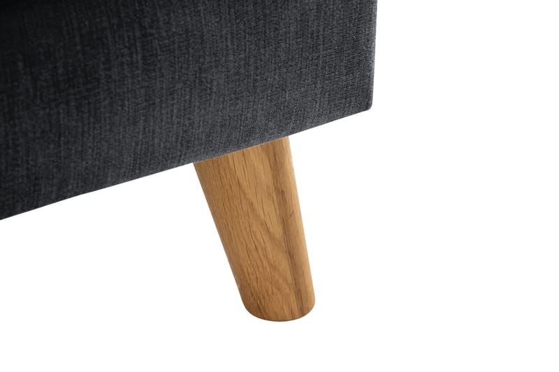 Trend Lyx 3-sits Divansoffa Höger - Mörkgrå/Ek - Products - Möbler - Soffa - Divansoffa & schäslongsoffa - 4 sits soffa med divan