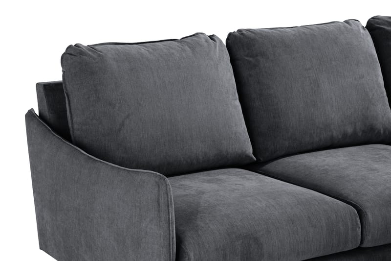 Trend Lyx 3-sits Divansoffa Höger - Mörkgrå/Ek - Products - Möbler - Soffa - Divansoffa & schäslongsoffa - 4 sits soffa med divan