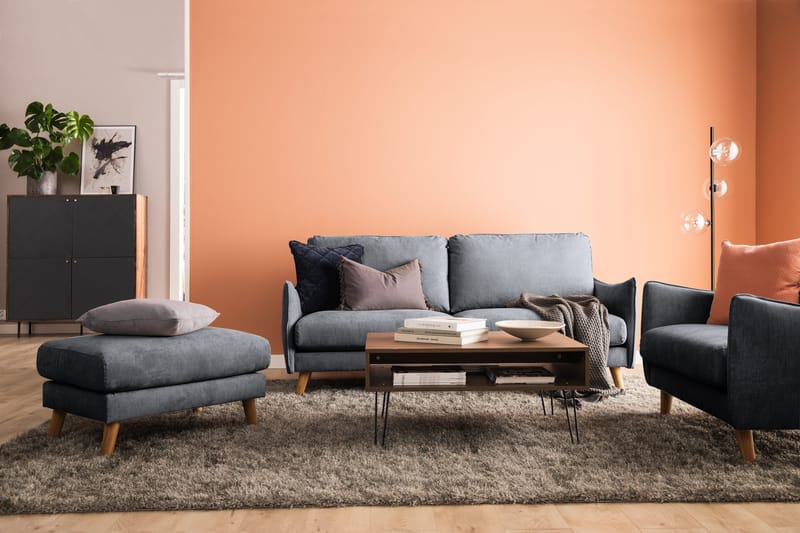 Trend Lyx 3-sits Divansoffa Vänster - Mörkgrå/Ek - Products - Möbler - Soffa - Divansoffa & schäslongsoffa - 4 sits soffa med divan
