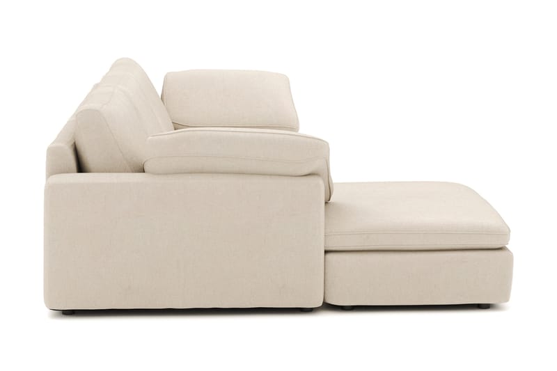 Visby 4-sits L-formad Djup Vändbar Soffa med Divan i Tyg - Beige - Products - Möbler - Soffa - Divansoffa & schäslongsoffa - 4 sits soffa med divan