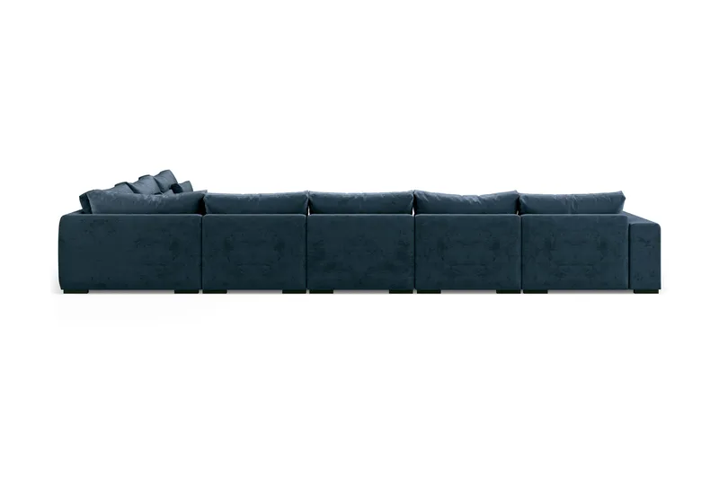 Dubai U-modulsoffa Large med Divan Vänster Sammet Extra Djup - Blå - Products - Möbler - Soffa - U-soffa
