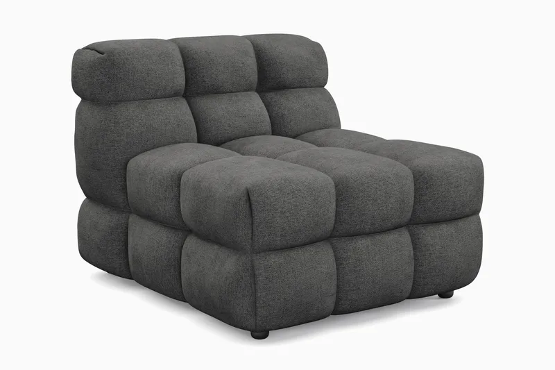 Elise Bubblig Soffgrupp 3-sits Soffa + Fåtölj - Mörkgrå - Products - Möbler - Soffa - Soffgrupp