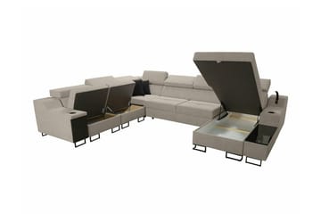 Galbally 5-sits Hörnsoffa Black - Products - Möbler - Soffa - Sammetssoffa