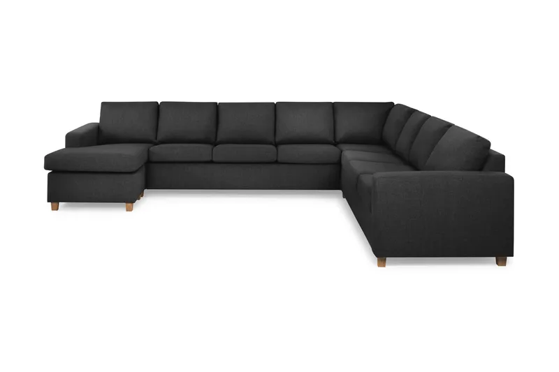Crazy 7-sits Vändbar U-formad XX-Large Hörnsoffa med divan i Tyg - Mörkgrå / Antracit - Products - Möbler - Soffa - Hörnsoffa - Hörnsoffa med divan