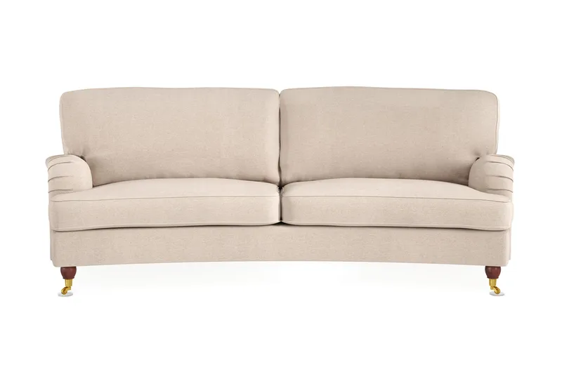 Howard Lyx 3-sits Svängd Tygsoffa - Beige - Products - Möbler - Soffa - 3 sits soffa
