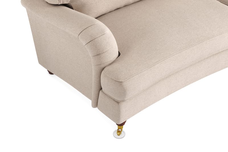 Howard Lyx 3-sits Svängd Tygsoffa - Beige - Products - Möbler - Soffa - 3 sits soffa