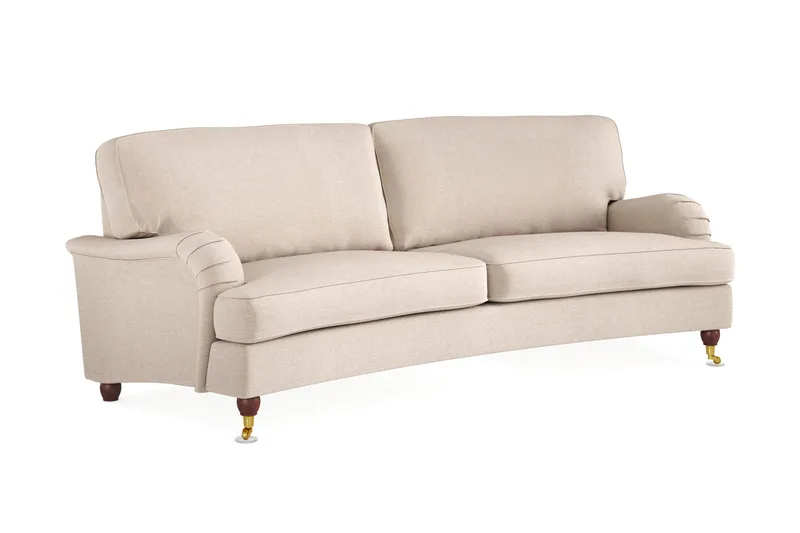 Howard Lyx 3-sits Svängd Tygsoffa - Beige - Products - Möbler - Soffa - 3 sits soffa
