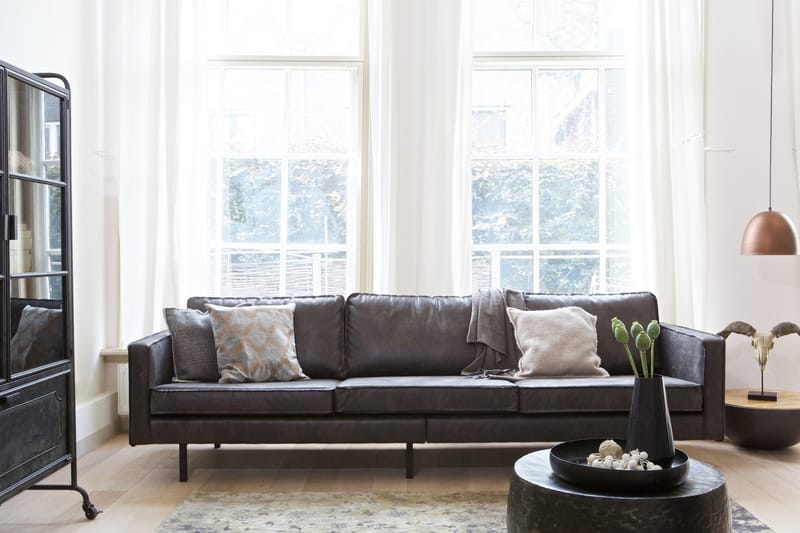 Lissbon 3-sits Soffa - Svart - Products - Möbler - Soffa - Skinnsoffa