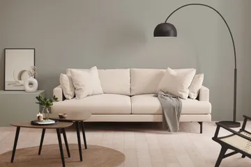 Menard 4-sits Djup Tygsoffa - Beige - Products - Möbler - Soffa - 4 sits soffa