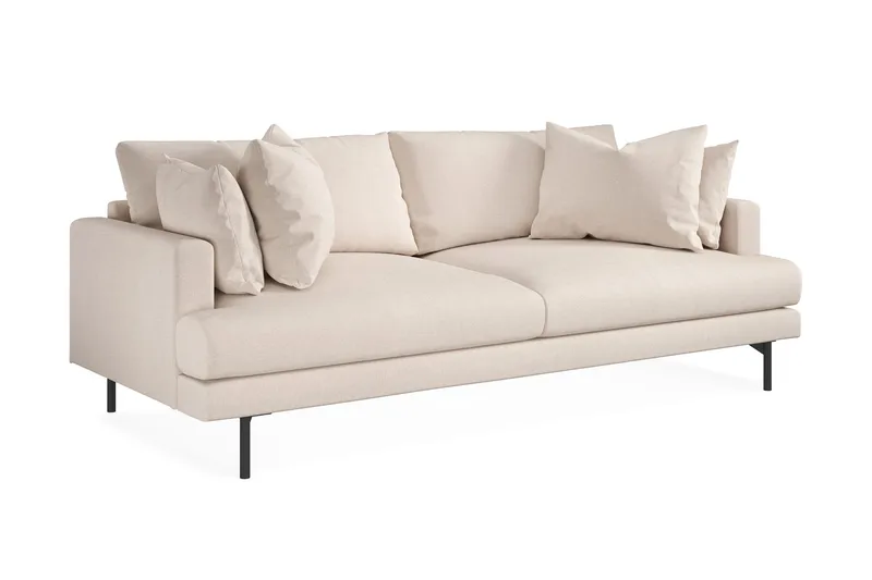 Menard Soffgrupp 4-sits + 4-sits Djup Tygsoffa 225 cm bred - Beige - Products - Möbler - Soffa - Soffgrupp