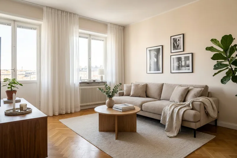 Menard Premium 4-sits Djup Soffa i Tyg - Brun - Products - Möbler - Soffa - 4 sits soffa