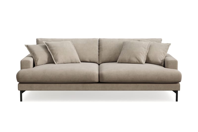 Menard Premium 4-sits Djup Soffa i Tyg - Brun - Products - Möbler - Soffa - 4 sits soffa