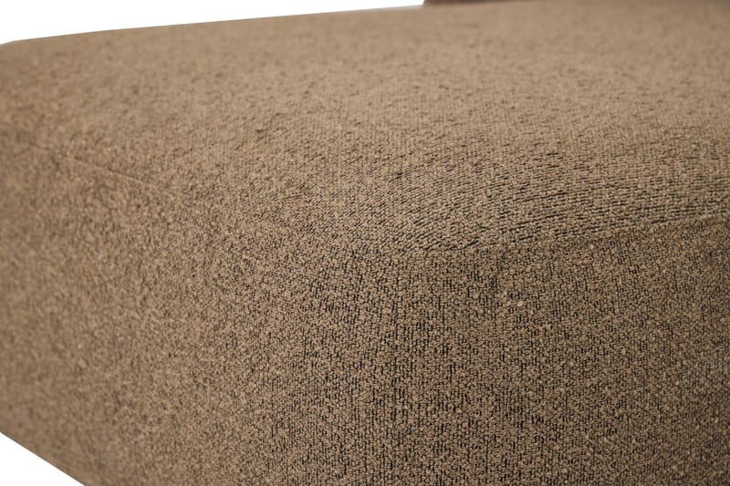 Milano 5-sits Rundad Vänstervänd L-soffa med Låg Rygg i Brun Boucle - Brun - Products - Möbler - Soffa - Divansoffa & schäslongsoffa