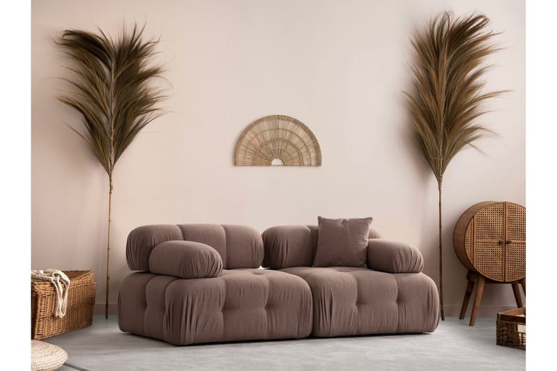 Belgin Bubblig Soffa 2-sits med utfällbara armstöd och ryggstöd - Cappuccino - Products - Möbler - Soffa - Modulsoffa - Komplett modulsoffa