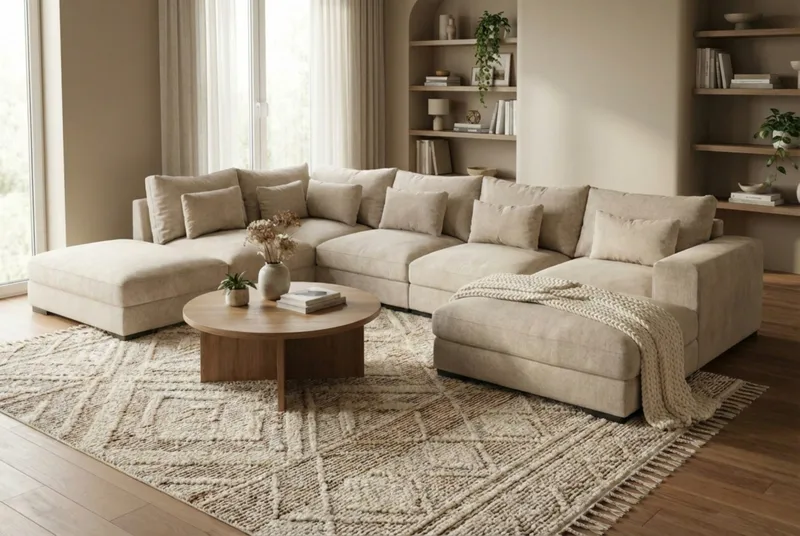 Dubai Armstöd Höger i Chenille - Beige - Products - Möbler - Soffa - Modulsoffa - Övriga moduler till modulsoffa