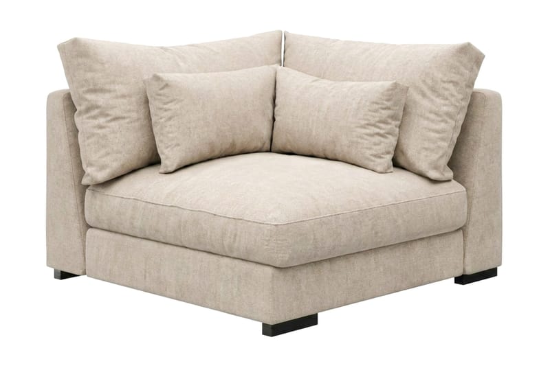 Dubai Hörnmodul i Chenille Extra Djup - Beige - Products - Möbler - Soffa - Modulsoffa - Hörnmodul