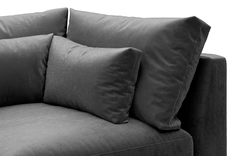Dubai Hörnmodul Sammet - Mörkgrå - Products - Möbler - Soffa - Modulsoffa - Hörnmodul