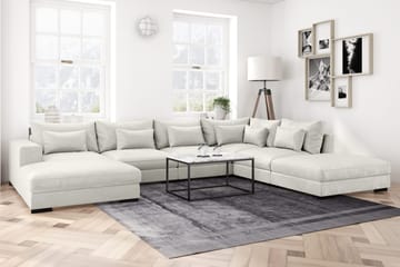 Dubai Mittmodul Sammet Extra Djup - Vit - Products - Möbler - Soffa - Modulsoffa - Mittmodul