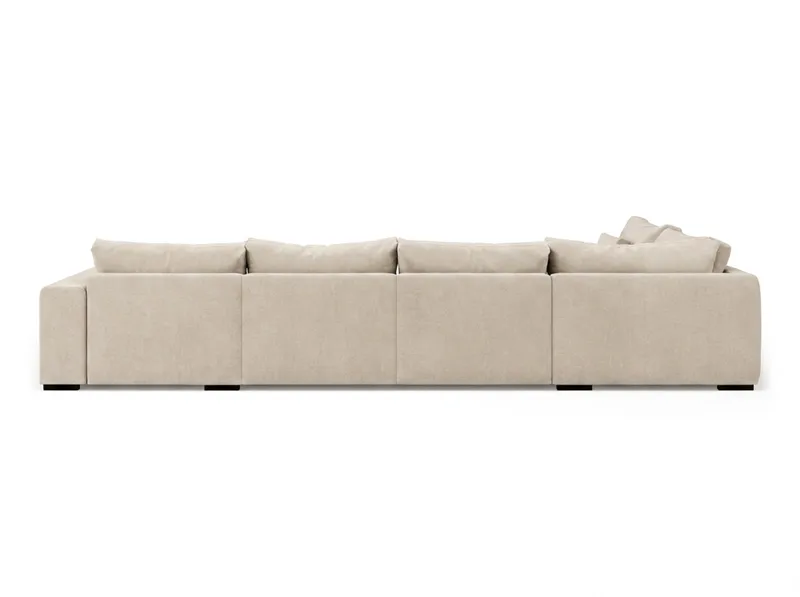 Dubai U-modulsoffa med Divan Höger Extra Djup i Chenille - Beige - Products - Möbler - Soffa - Modulsoffa - Komplett modulsoffa