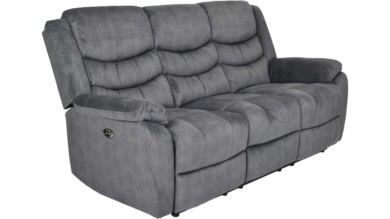 Olvani 3-sits Reclinersoffa i tyg elektrisk - Grå - Products - Möbler - Soffa - Biosoffa & reclinersoffa