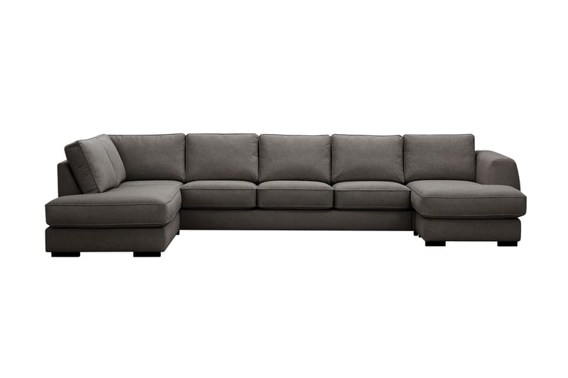 Optus 6-sits U-soffa med Divan och schäslong höger, Mörkgrå