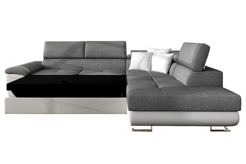 Reginia U-bäddsoffa - Vit/Grå - Products - Möbler - Soffa - Skinnsoffa