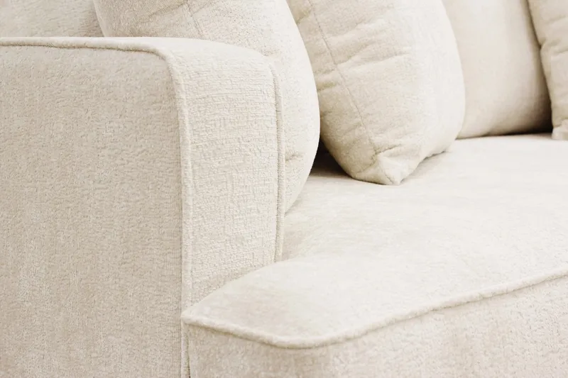 Rossita 3-sits Djup Soffa i Chenille - Beige - Products - Möbler - Soffa - 3 sits soffa