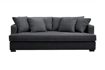 Rossita 3-sits Djup Soffa med hel dyna i Chenille, Svart