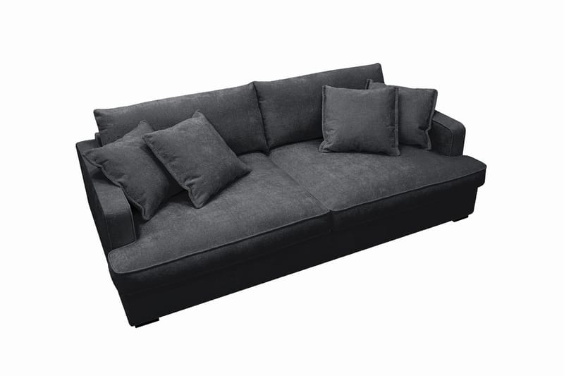 Rossita Lyx 2,5-sits Extra djup Soffa i Chenille - Svart - Products - Möbler - Soffa - 3 sits soffa