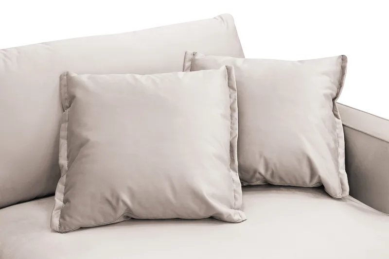 Rossita Lyx 2,5-sits Extra djup Soffa i Sammet - Beige - Products - Möbler - Soffa - 3 sits soffa