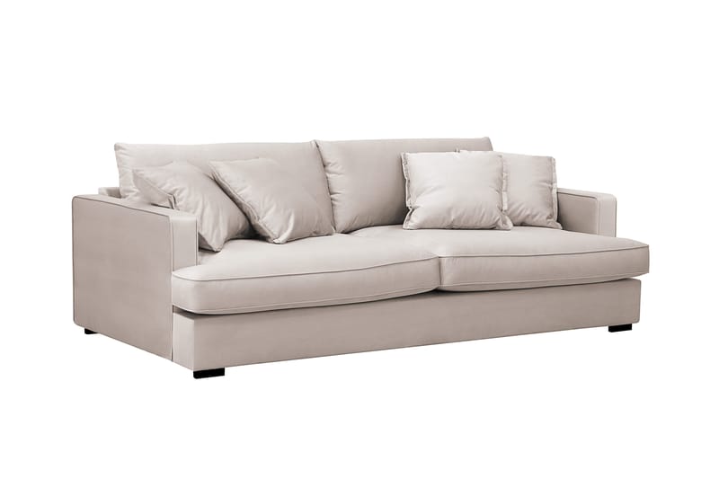 Rossita Lyx 2,5-sits Extra djup Soffa i Sammet - Beige - Products - Möbler - Soffa - 3 sits soffa